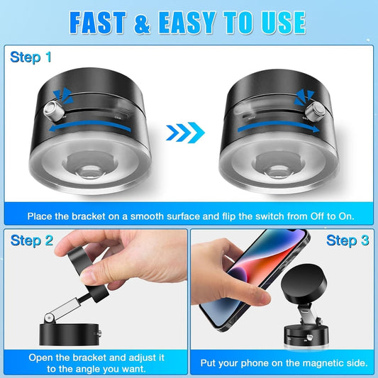 Vacuum Double-sided Magnetic Phone Holder