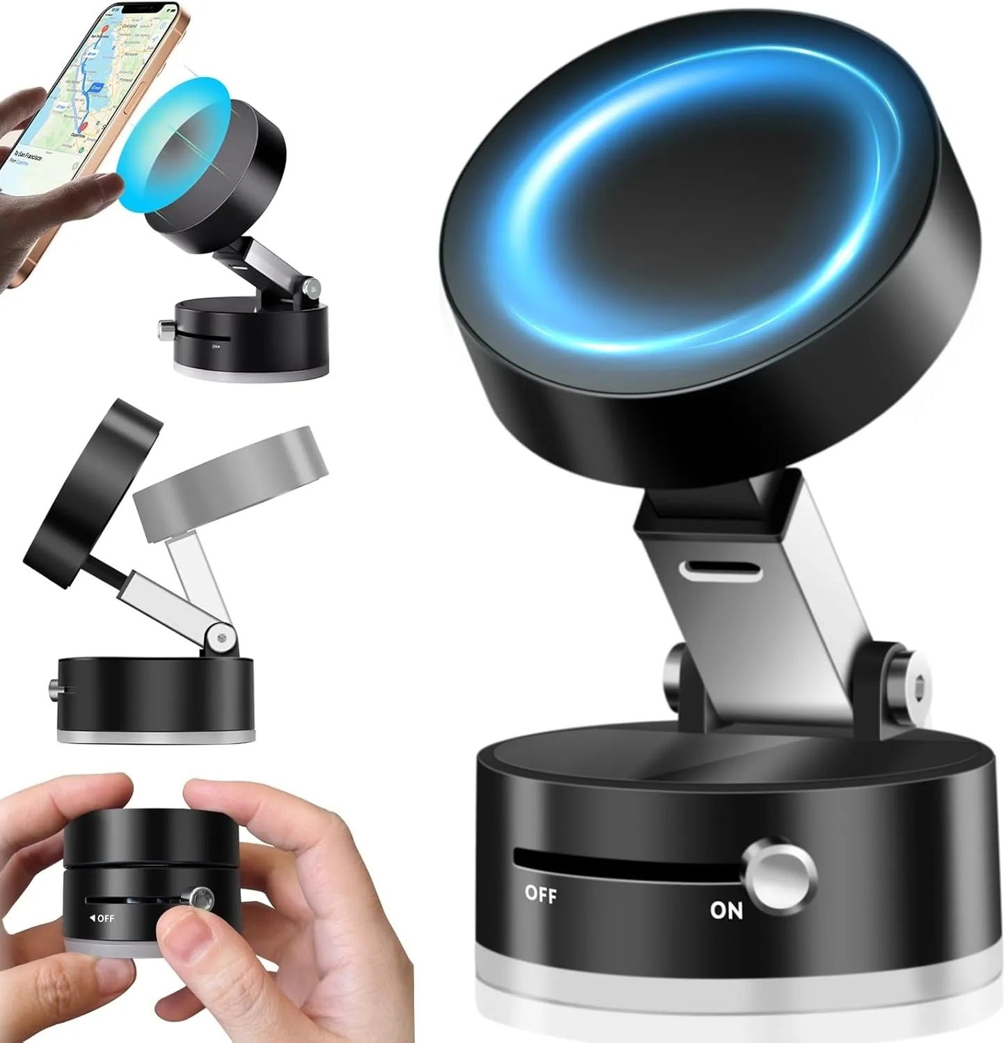 Vacuum Double-sided Magnetic Phone Holder