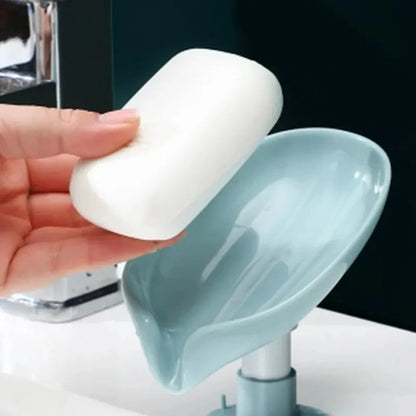 Leaf-Shape Self-Draining Soap Holder (Pack of 3)