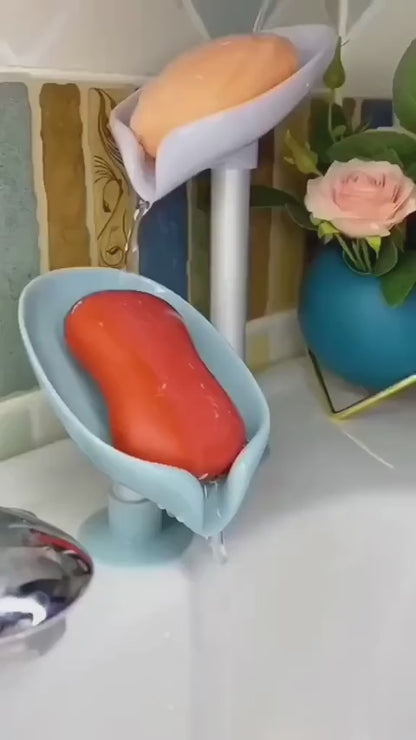 Leaf-Shape Self-Draining Soap Holder (Pack of 3)